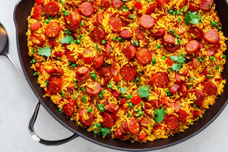 5-Ingredient Spanish Chorizo Paella