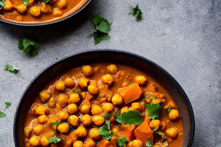 5-Ingredient Spiced Chickpea Sweet Potato Curry