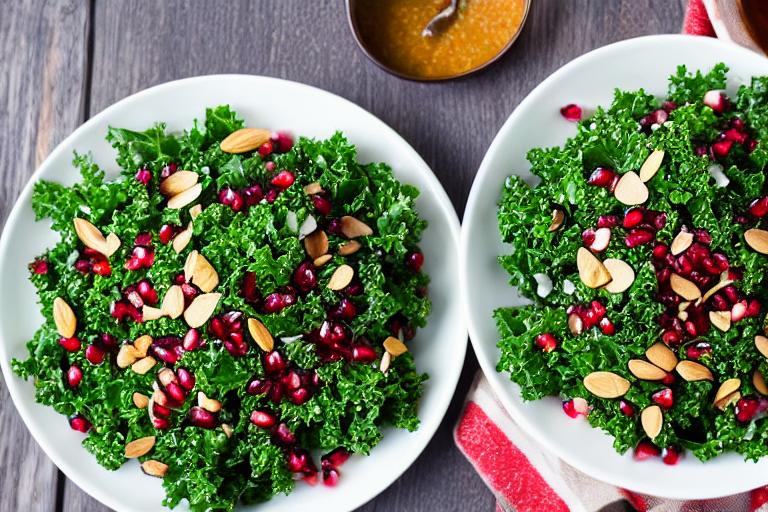 Autumn Spice Pomegranate Kale Salad