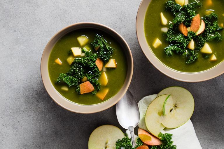 Autumnal Apple & Kale Soup