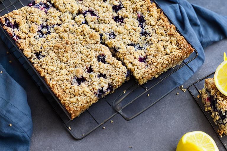 Blueberry Lemon Poppy Seed Crumble Bars