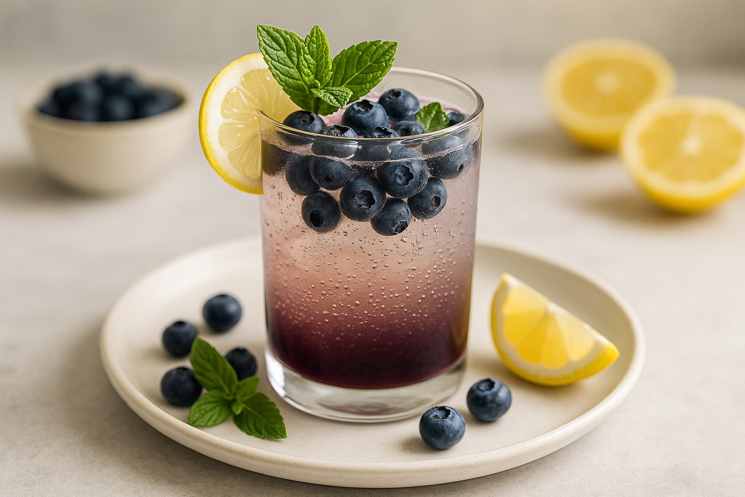 Blueberry Mint Lemonade Spritzer