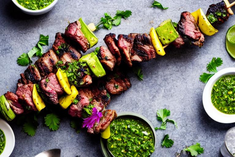 Brazilian Churrasco Skewers with Chimichurri
