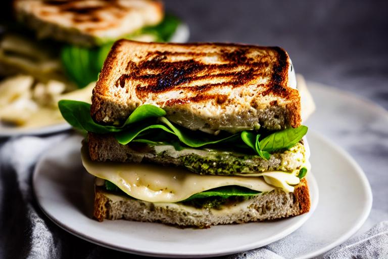Brie Apple Honey Pesto Sandwich