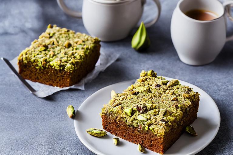 Cardamom Pistachio Coffee Cake Bars