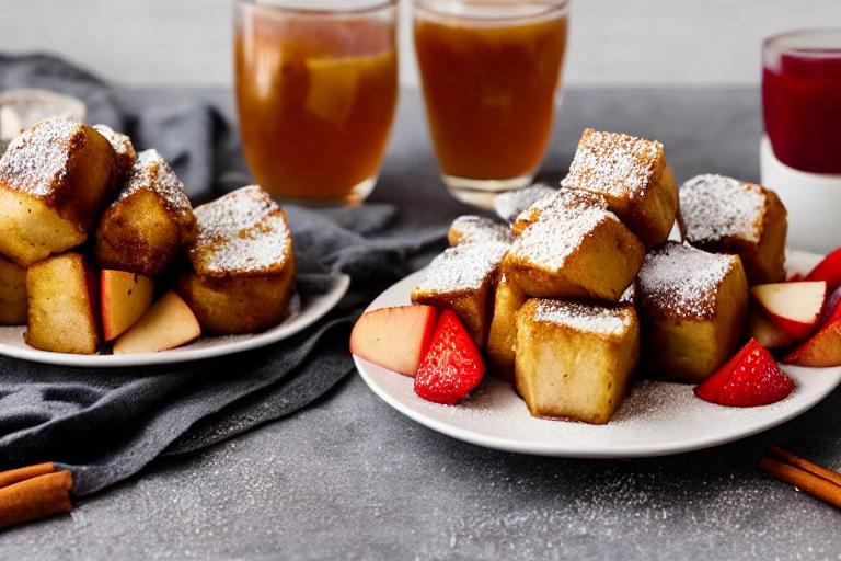 Cinnamon Apple Stuffed French Toast Bites