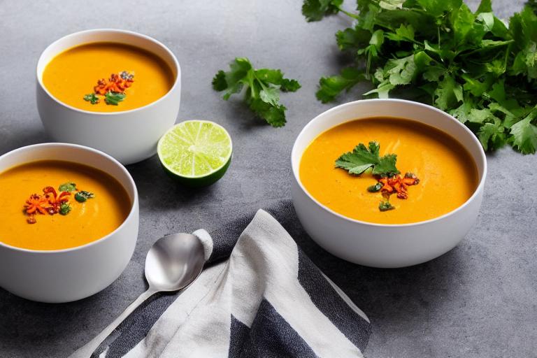 Coconut Curry Carrot Soup with Ginger & Lime