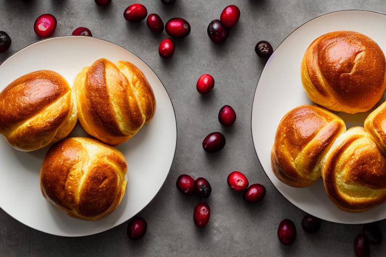 Cranberry Orange Brioche Buns