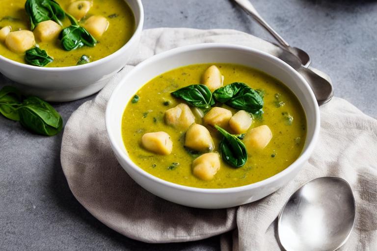 Creamy Spinach & Potato Gnocchi Soup