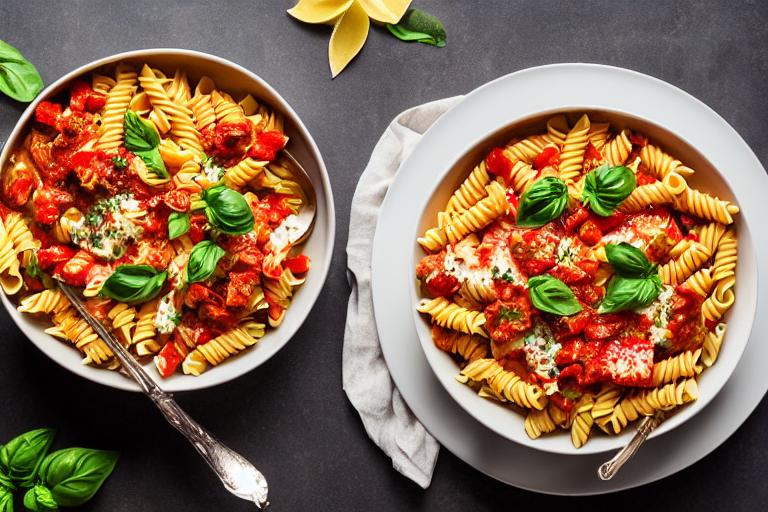Creamy Tomato Basil Pasta Bake