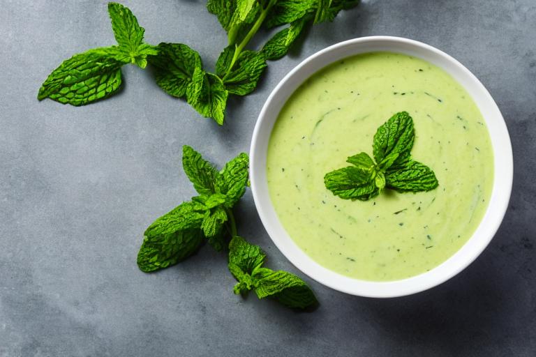 Creamy Zucchini & Mint Cold Soup