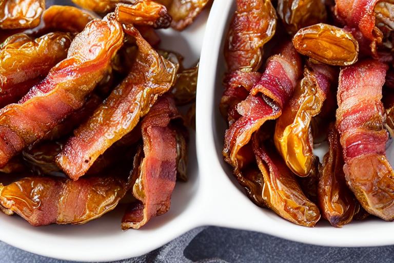 Crispy Bacon-Wrapped Dates Stuffed with Goat Cheese