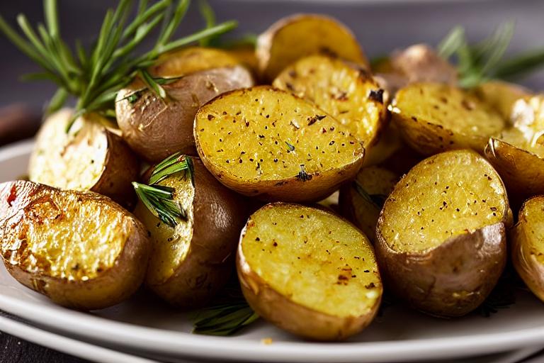 Four-Ingredient Garlic Roasted Potatoes