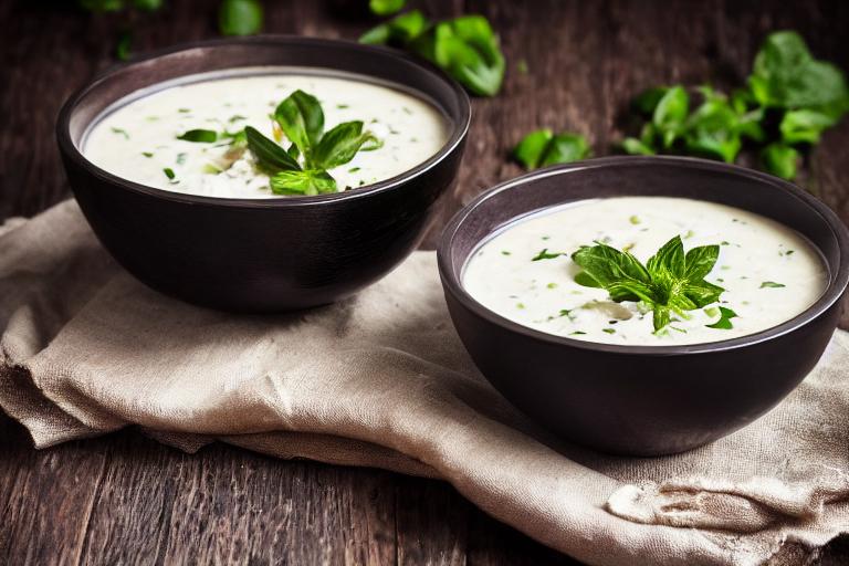 Grilled Eggplant & Feta Cold Soup