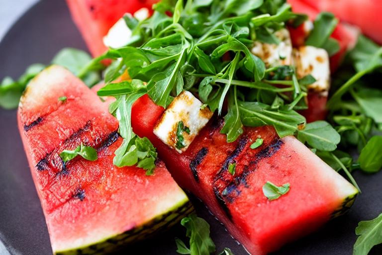 Grilled Halloumi Watermelon Salad