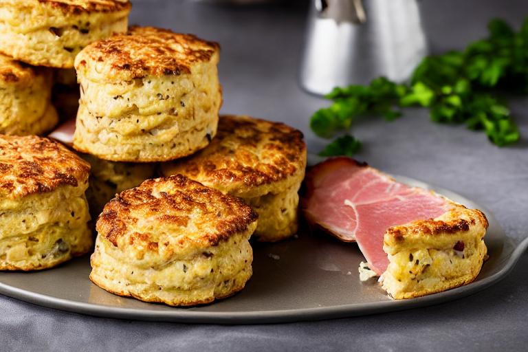 Ham and Cheese Breakfast Scones