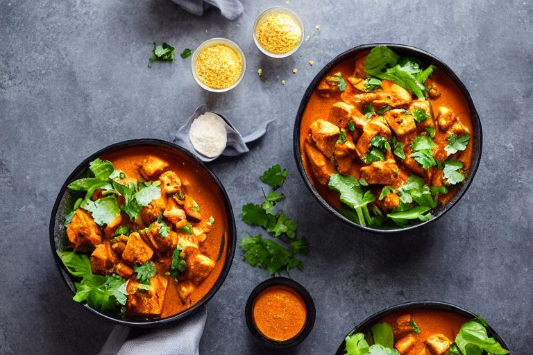 Indian Butter Chicken Salad Bowl