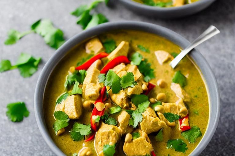 Instant Pot Thai Green Peanut Chicken Curry
