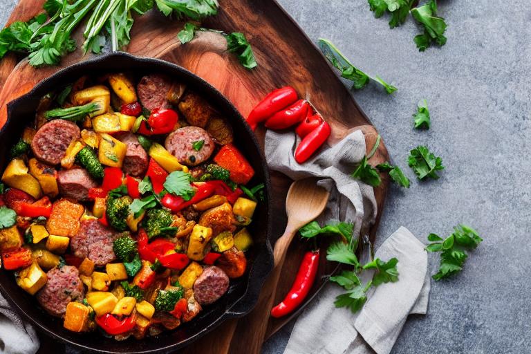 Italian Sausage and Roasted Vegetable Skillet