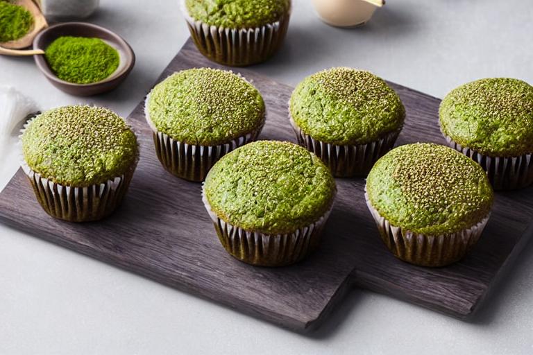Japanese Matcha and Sesame Muffins