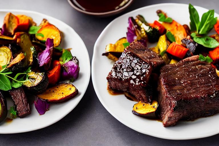 Keto Beef Short Ribs with Roasted Vegetables