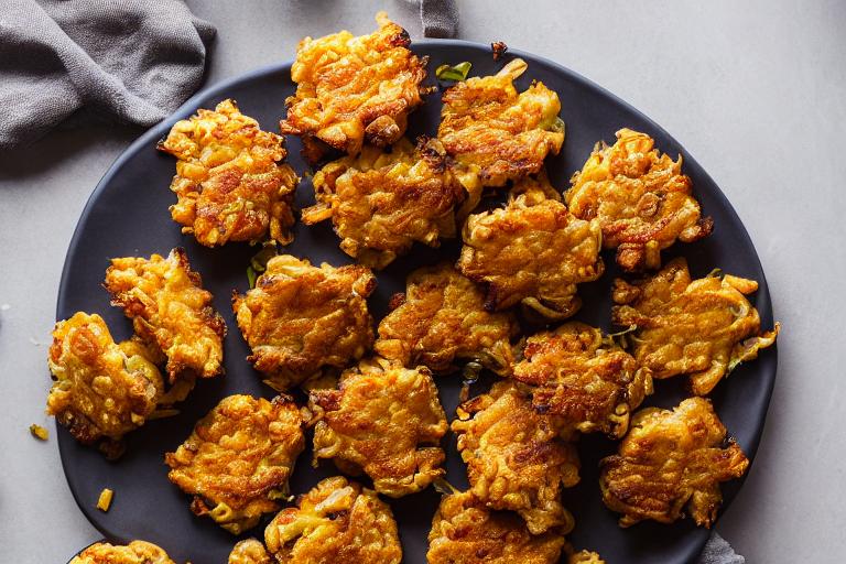 Keto Caramelized Onion and Cheddar Fritters