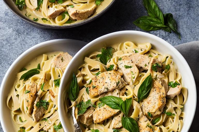 Keto Chicken Alfredo with Shirataki Noodles