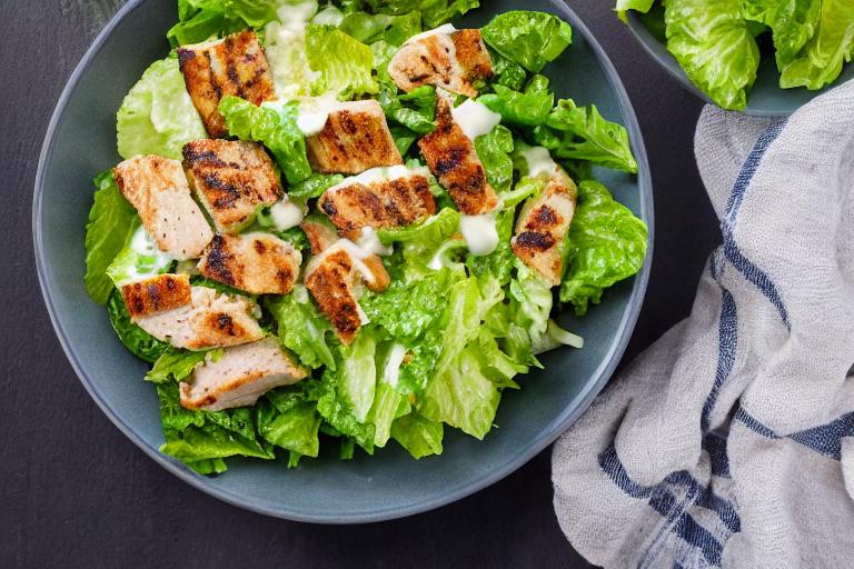 Keto Chicken Caesar Salad Bowl