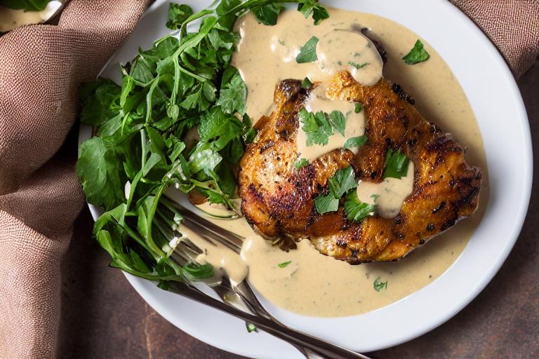 Keto Chicken Thighs with Creamy Mushroom Sauce