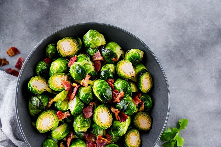 Four-Ingredient Keto Brussels Sprouts with Bacon