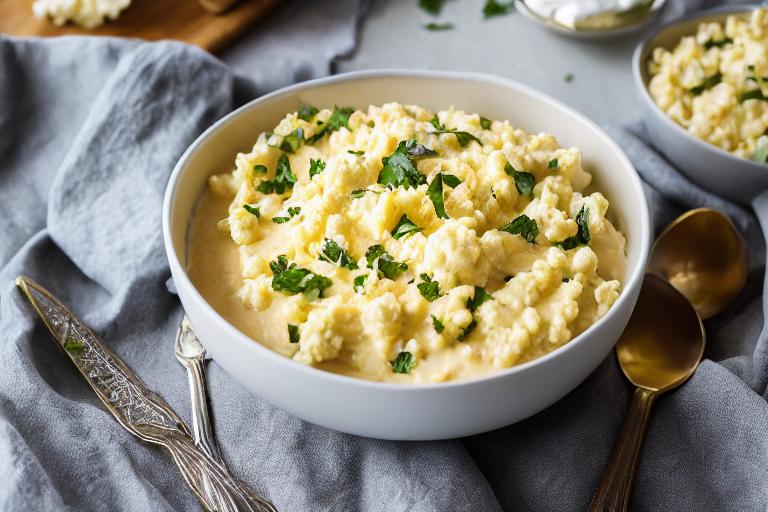 Four-Ingredient Keto Cheesy Cauliflower Mash