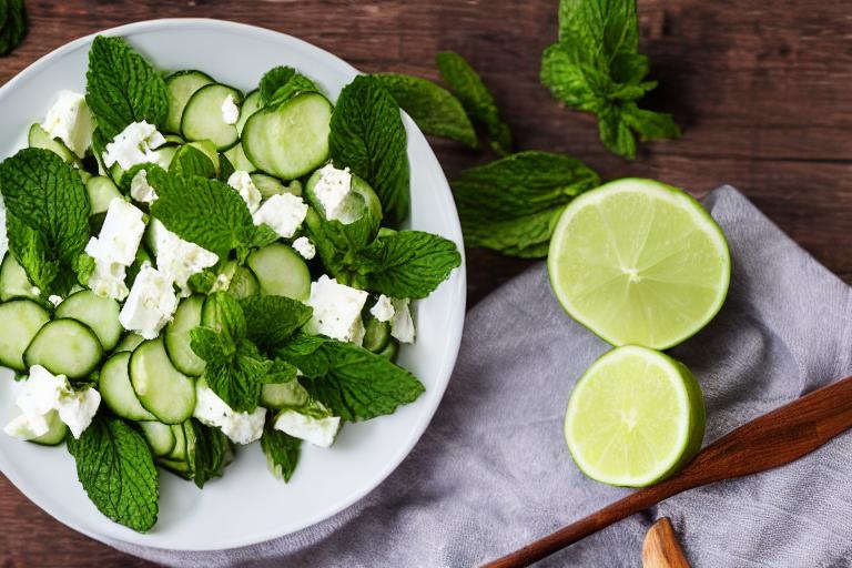 Four-Ingredient Keto Cucumber Mint Salad