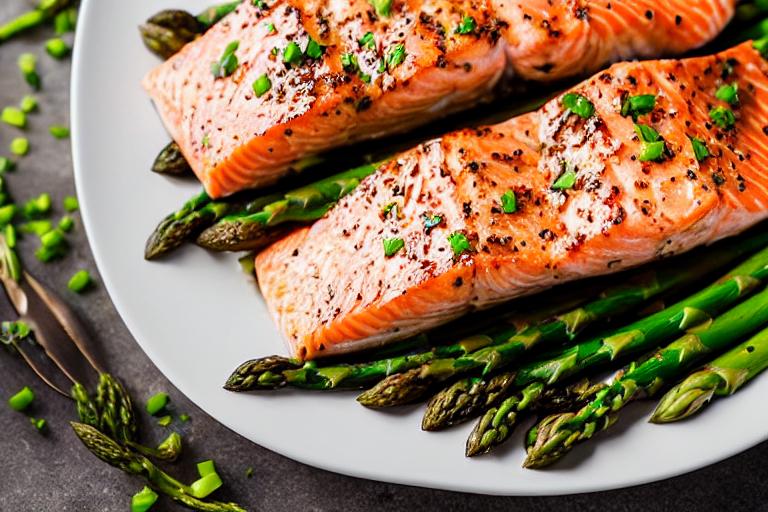 Keto Garlic Butter Salmon with Asparagus