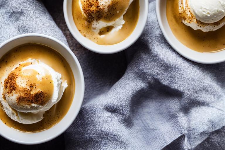 Keto Italian Affogato with Vanilla Ice Cream