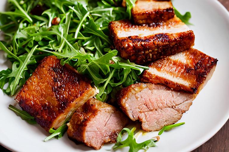 Keto Spanish Pork Belly with Manchego Salad