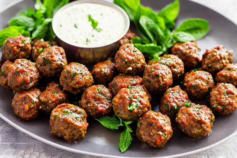 Keto Turkish Lamb Kofta with Mint Yogurt Sauce