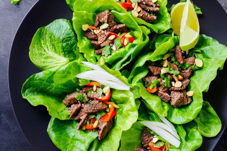 Keto Vietnamese Lemongrass Beef Lettuce Wraps