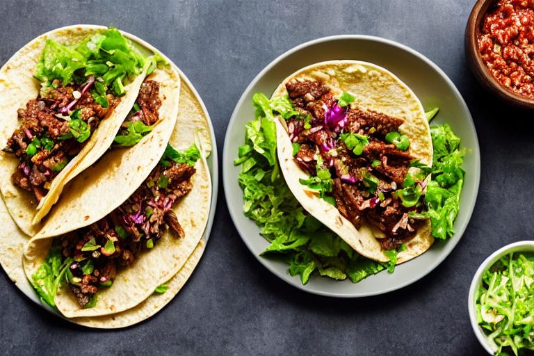 Korean Bulgogi Beef Tacos with Spicy Slaw