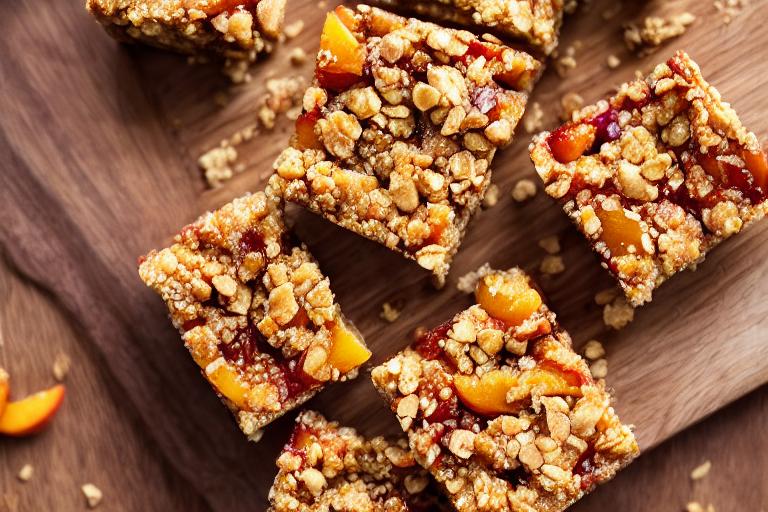 Korean Chili Peach Crumble Bars