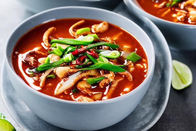 Korean Chili Squid Soup with Gochujang & Scallions