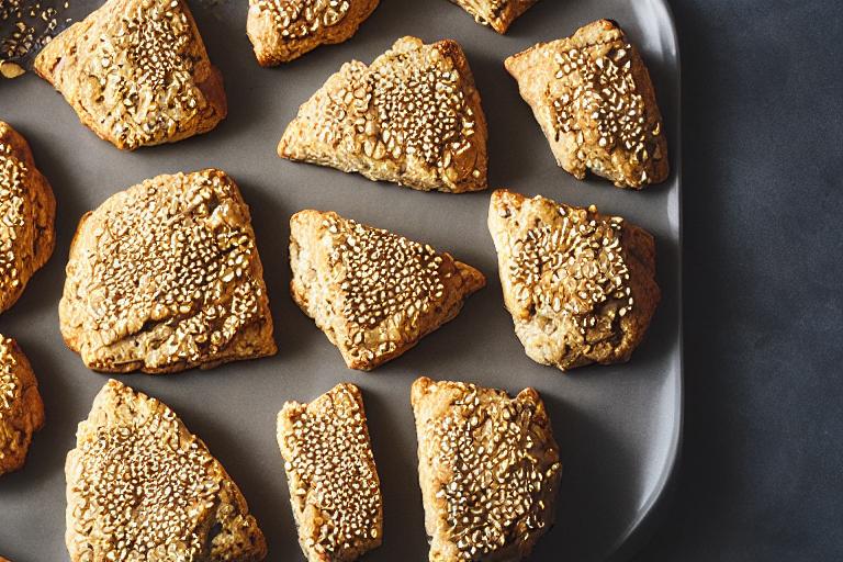 Korean Ginger Honey Scones with Sesame Seeds