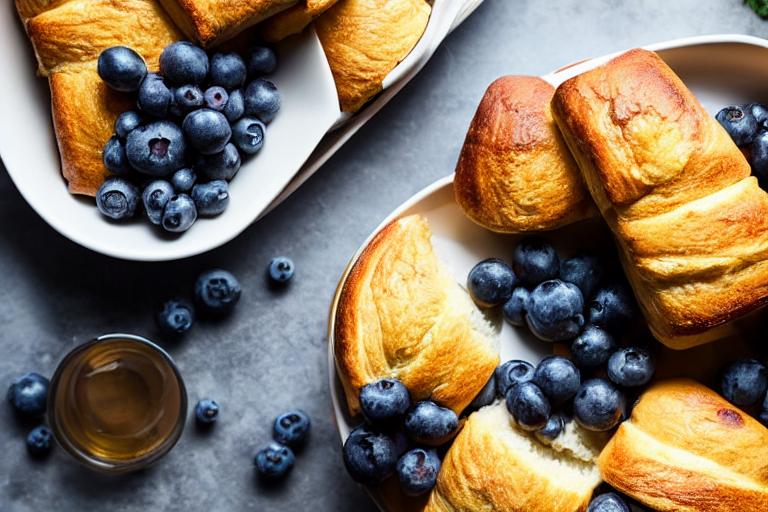 Lemon Blueberry Overnight Brioche Rolls