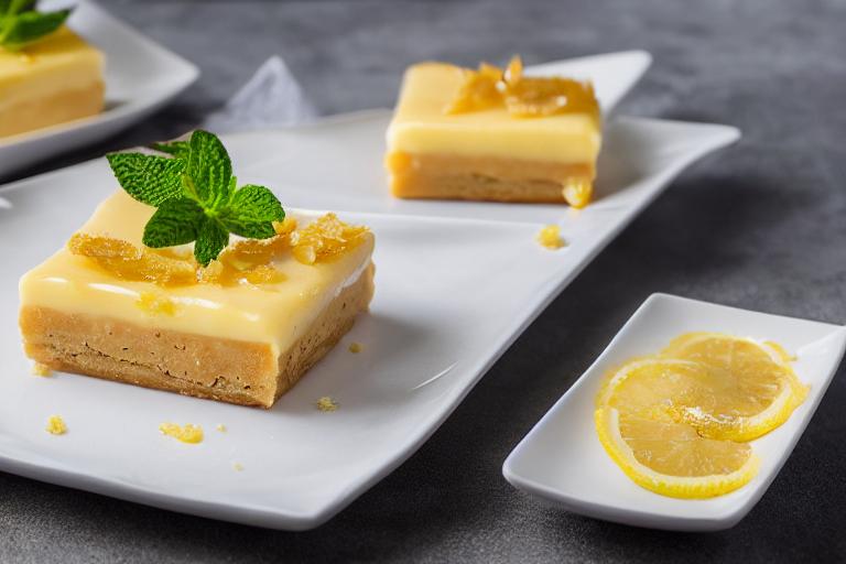 Lemon Ginger Crème Brûlée Bars