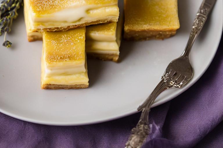 Lemon Lavender Creme Brûlée Bars