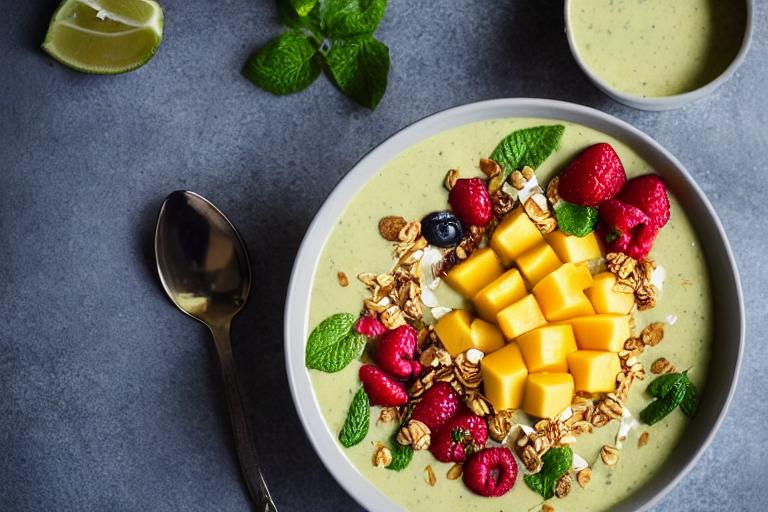 Mango Lassi Breakfast Smoothie Bowl