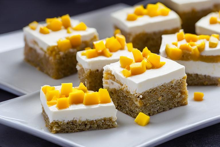 Mango Sticky Rice Cake Bars