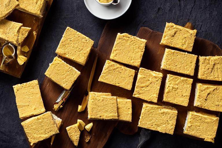 Mango Turmeric Cheesecake Squares
