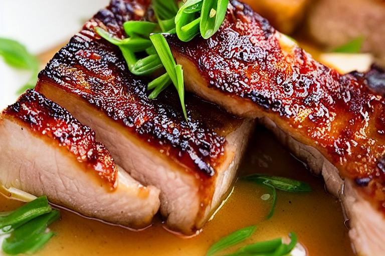 Maple-Miso Glazed Pork Belly with Pickled Daikon