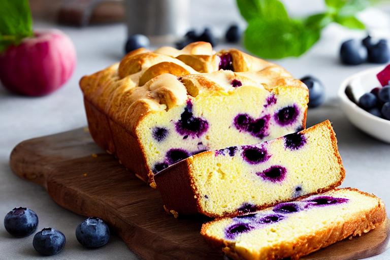 Marbled Blueberry Cheesecake Brioche Loaf