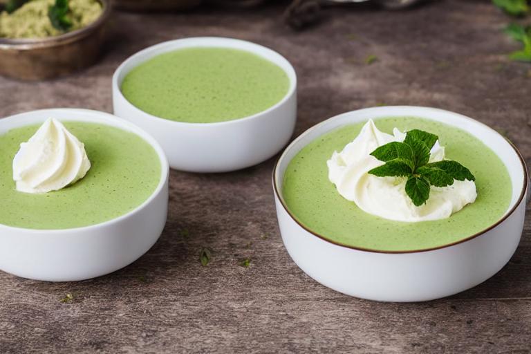 Matcha White Chocolate Crème Fraîche Panna Cotta
